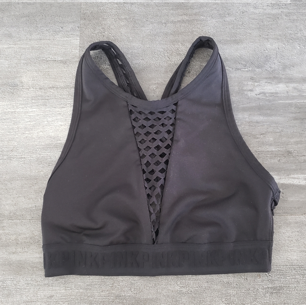 Black Mesh Detailed VS Sport Bra